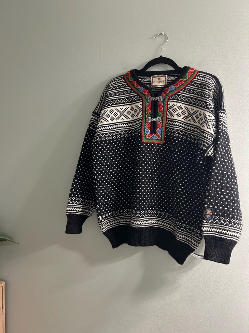 Vintage Dale of Norway Sweater 100% wool multicolour unique rare oversized